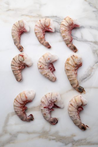 2/4 EP Óriás fekete tigrisrák nyers, fej nélkül páncéllal