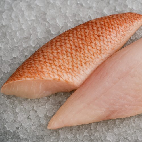 Skorpióhal filé bőrrel vákumcsomagolva, gyorsfagyasztott 