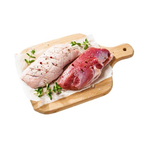 Pecsenye kacsamell filé csont nélkül, bőrös, fagyasztott