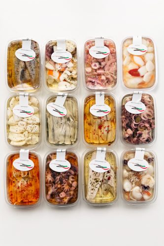 Marinált szépia (tintahal) saláta 200 g